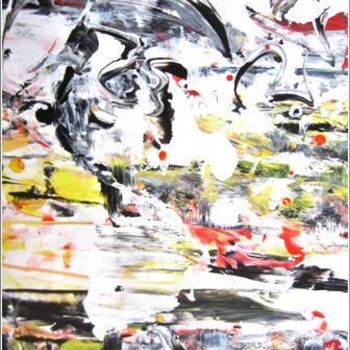 Painting titled "Abstract 14" by Delphine Bernard, Original Artwork