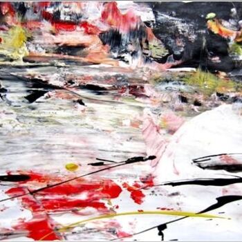 Painting titled "Abstract 18" by Delphine Bernard, Original Artwork