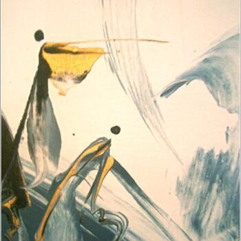 Painting titled "Wave 03" by Delphine Bernard, Original Artwork