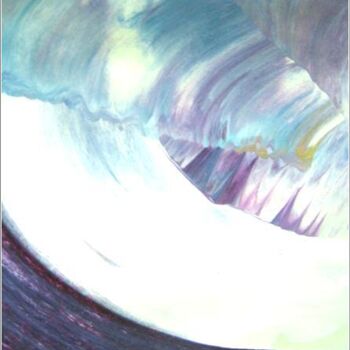 Painting titled "Wave 06" by Delphine Bernard, Original Artwork