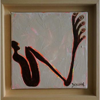 Painting titled "Sciapoïde B(8)" by Delphine Dessein, Original Artwork, Acrylic Mounted on Wood Stretcher frame