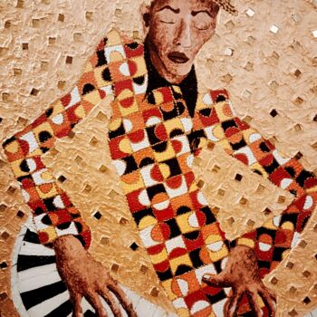 Peinture intitulée "Pianiste" par Delphine Portier, Œuvre d'art originale, Acrylique