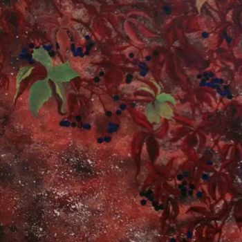 Painting titled "Parthenocissus Quin…" by Delphine Ribatto, Original Artwork, Acrylic