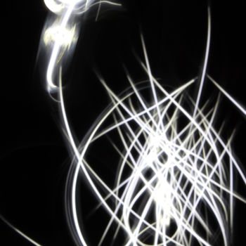 Fotografie getiteld "sur-une-branche." door Delphine Vigoureux, Origineel Kunstwerk, Light Painting