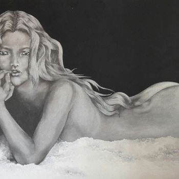 Peinture intitulée "femme-nue" par Delphine Goudal, Œuvre d'art originale, Acrylique