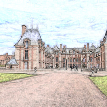 Digital Arts titled "Château de Grosbois…" by Jamy Delpias, Original Artwork