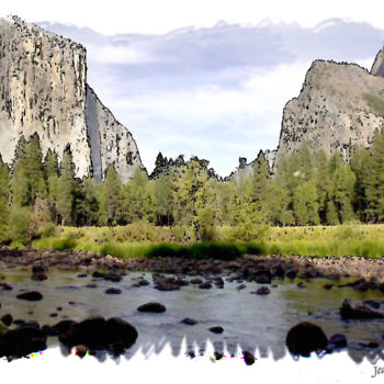Arte digitale intitolato "Yosemite Valley - C…" da Jamy Delpias, Opera d'arte originale