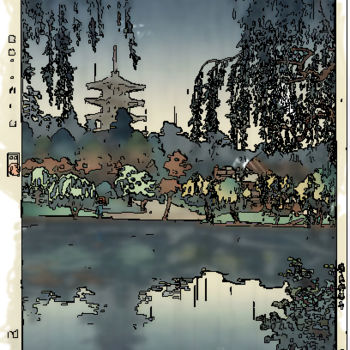 Digitale Kunst mit dem Titel "Tsuchiya Koitsu -…" von Jamy Delpias, Original-Kunstwerk, Digitale Malerei