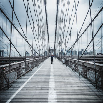 Photographie intitulée "Brooklyn Bridge" par Pasqualino De Luca, Œuvre d'art originale, Photographie numérique