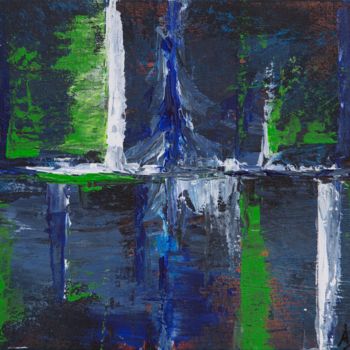 Painting titled "BLUE IN GREEN" by Alessandro De Mariassevich, Original Artwork, Acrylic
