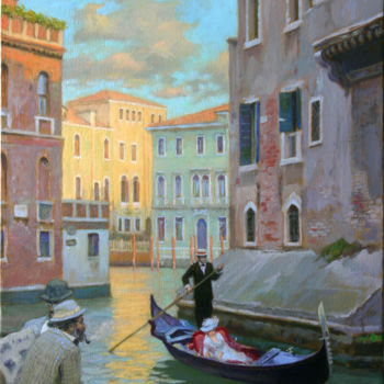 绘画 标题为“Вечером в Венеции” 由Evgeny Demakov, 原创艺术品, 油