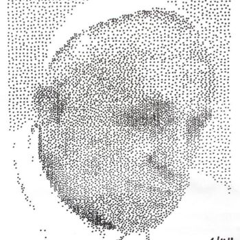 Disegno intitolato "Ritratto di Papa Fr…" da Andrea Demà, Opera d'arte originale, Inchiostro