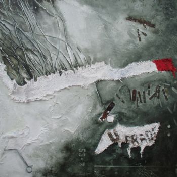 Pittura intitolato "Retirada,le long ch…" da Patrick Demelenne, Opera d'arte originale, Tessuto