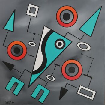 Painting titled "Zakan" by Rémy Demestre, Original Artwork, Acrylic Mounted on Wood Stretcher frame