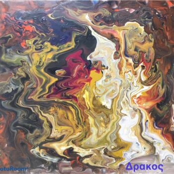 Painting titled "Δρακος" by Demetres Stauropoulos, Original Artwork, Acrylic