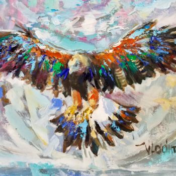 Painting titled "eagle" by Vladimir Demidovich, Original Artwork, Oil