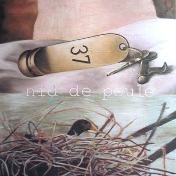 Painting titled "Nid de poule" by Nathalie Demongodin, Original Artwork, Oil
