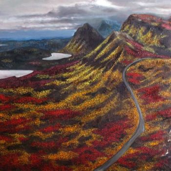 Pintura titulada "Highlands. Oleo sob…" por Yolanda Molina Brañas (demonio), Obra de arte original, Oleo