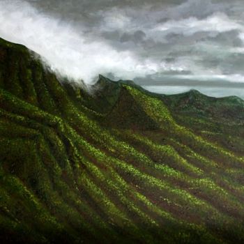 Painting titled "Paisaje escocés, ól…" by Yolanda Molina Brañas (demonio), Original Artwork, Oil