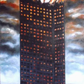 Pintura titulada "La Torre" por Yolanda Molina Brañas (demonio), Obra de arte original, Oleo