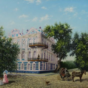 Ζωγραφική με τίτλο "Старая Астрахань.До…" από Денис Сидоров, Αυθεντικά έργα τέχνης, Λάδι