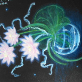 Pintura titulada "Lotuses." por Dengiz Zolte, Obra de arte original, Acrílico