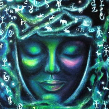 Painting titled "Dreams of Ecumene" by Dengiz Zolte, Original Artwork, Acrylic