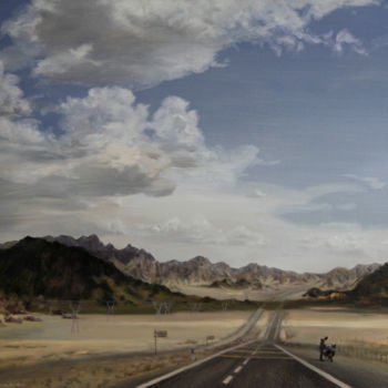 Painting titled "ROAD TO HEAVEN-TAKE…" by Dengke Zhang, Original Artwork, Oil