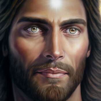 Цифровое искусство под названием "Portrait of Jesus C…" - Denis Agati, Подлинное произведение искусства, Изображение, сгенер…