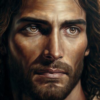 数字艺术 标题为“Portrait of Jesus C…” 由Denis Agati, 原创艺术品, AI生成的图像