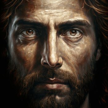 Arte digitale intitolato "Portrait of Jesus C…" da Denis Agati, Opera d'arte originale, Pittura digitale