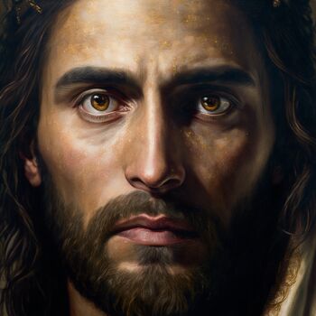 Цифровое искусство под названием "Portrait of Jesus C…" - Denis Agati, Подлинное произведение искусства, Изображение, сгенер…