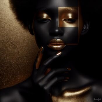 「African american wo…」というタイトルのデジタルアーツ Denis Agatiによって, オリジナルのアートワーク, AI生成画像
