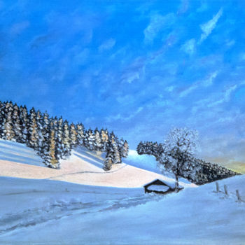 Peinture intitulée "couleurs-hivernale-…" par Denis Basset, Œuvre d'art originale