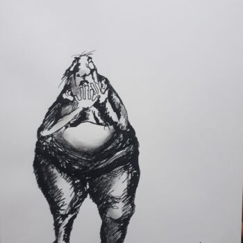 Рисунок под названием "Petit dessin n°3" - Denis Blondel, Подлинное произведение искусства, Чернила