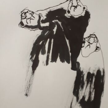 Dibujo titulada "Petit dessin n°2" por Denis Blondel, Obra de arte original, Tinta