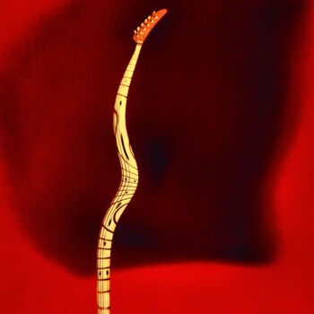 Photography titled "La Stratocaster Enc…" by Denis Chapoullié, Original Artwork, Analog photography