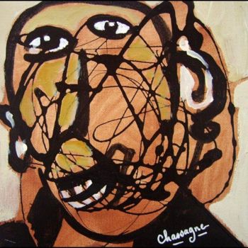 Peinture intitulée "PORTRAIT 1" par Denis Chassagne, Œuvre d'art originale