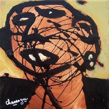 Peinture intitulée "PORTRAIT 3" par Denis Chassagne, Œuvre d'art originale