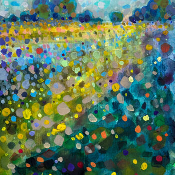 绘画 标题为“Цветущая поляна в д…” 由Денис Филип, 原创艺术品, 水彩