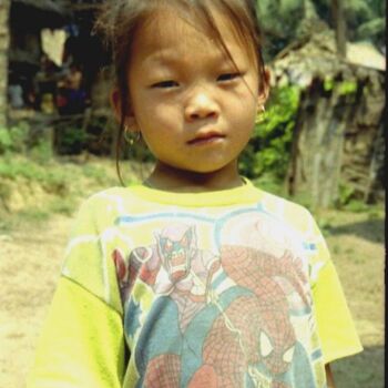 Photography titled "enfant lu nord laos" by Denis Jeanson, Original Artwork