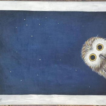 「owl-1.jpg」というタイトルの絵画 Denis Paninによって, オリジナルのアートワーク, アクリル