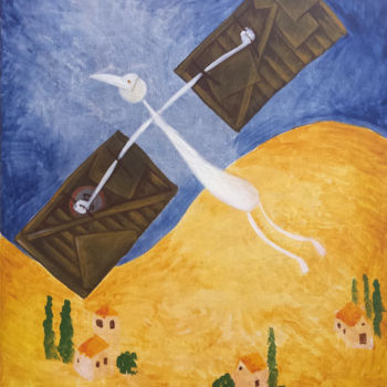 「Icarus」というタイトルの絵画 Denis Paninによって, オリジナルのアートワーク, アクリル