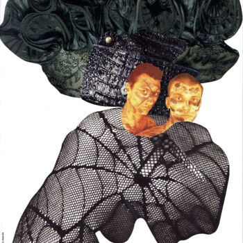 Collages intitulée "Taxi Girl - Daniel…" par Denis Reitz, Œuvre d'art originale