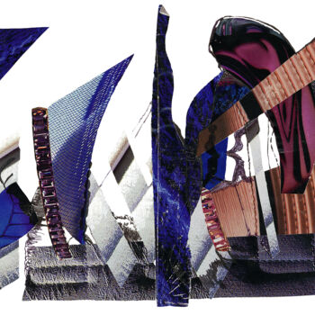 Collages titled "Collage Puzieux 1994" by Denis Reitz, Original Artwork