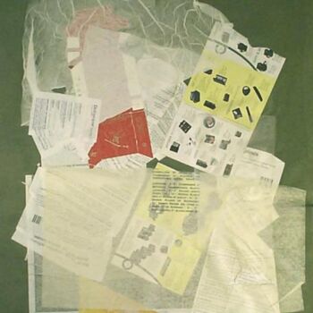 Collages titled "Chaos épinglé" by Denis Reitz, Original Artwork, Paper