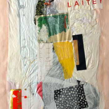 拼贴 标题为“Laiterie” 由Denis Reitz, 原创艺术品, 纸