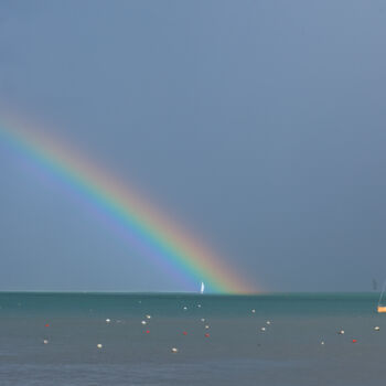 Photography titled "Rainbow and sail" by Denis Sukhinin, Original Artwork, Digital Photography