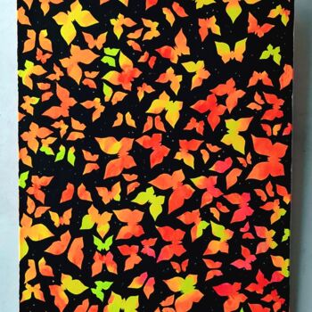 Peinture intitulée "Триптих "Осень"."Au…" par Denis Veles, Œuvre d'art originale, Acrylique
