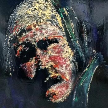 Painting titled "The Refugee" by Denis Young, Original Artwork, Enamel